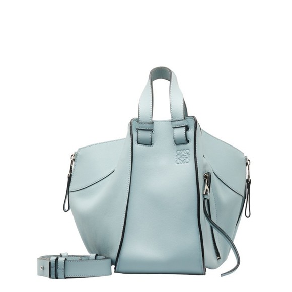 LOEWE Hammock Small Handbag Shoulder Bag Light Blue Leather - Picture 1 of 10